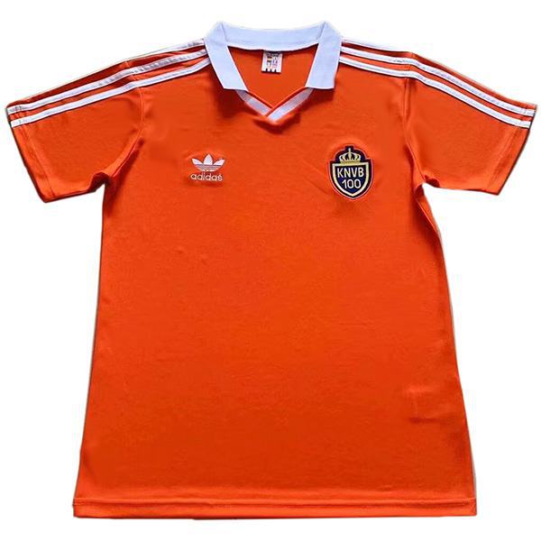 Netherlands maglia da calcio retrò da casa dei 100 anni dei Paesi Bassi, prima maglia da calcio sportiva da uomo, partita dell'olanda, 1988